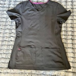 HeartSoul Women's Junior Fit Solid V-Neck Scrub Top-HS660